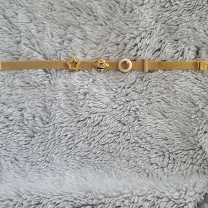 Pandora reflexion shine 18k gold plated bracelet with charms